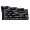 Redragon dyaus k509 wired semi mechanical gaming keyboard with 7 rgb backlit colors on keys & without edge side light illumination (black)