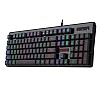 Redragon dyaus k509 wired semi mechanical gaming keyboard with 7 rgb backlit colors on keys & without edge side light illumination (black)