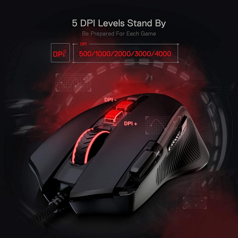 Redragon M612 Predator RGB Wired Optical Gaming Mouse