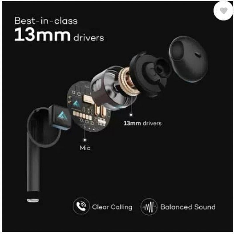 Boult Audio AirBass Xpods TWS Bluetooth In Ear Earbuds (Black)