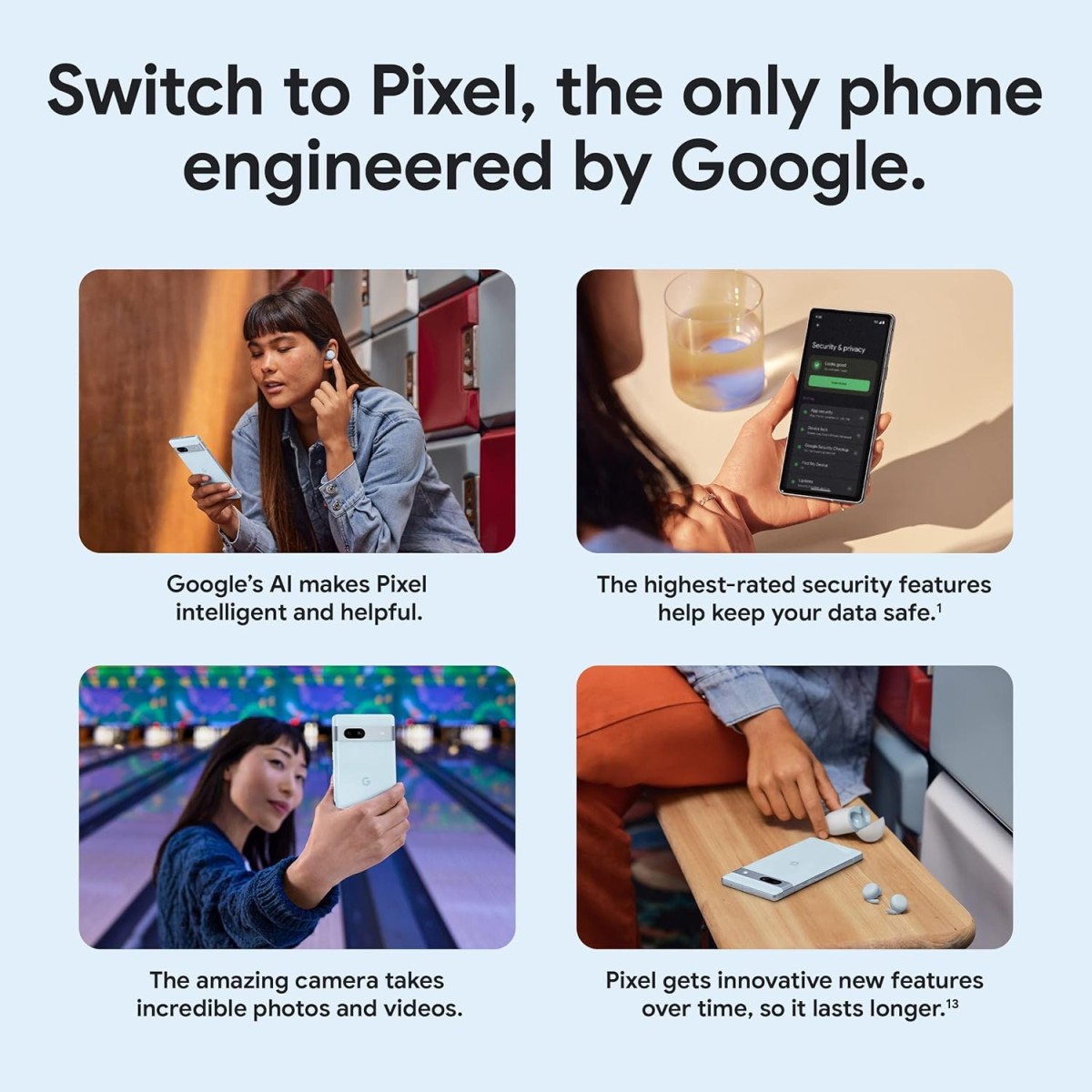 Google Pixel 7a 5G (Sea, 8GB RAM, 128GB Storage) (refurbished)