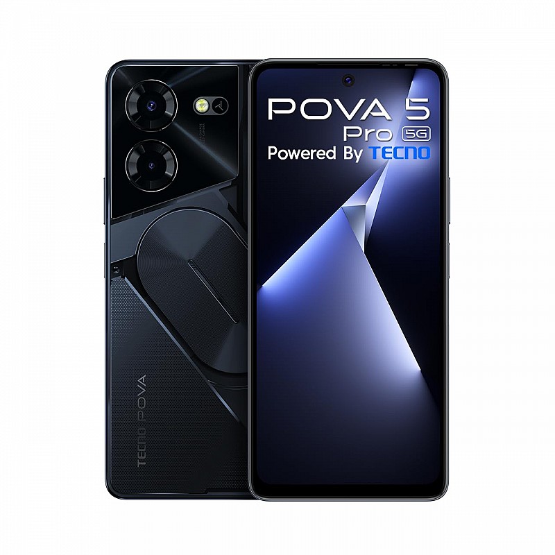  TECNO Pova 5 Pro 5G (8GB RAM,256GB Storage)| Segment 1st 68W Ultra Fast Charging | India's 1st Multi-Colored Backlit ARC Interface | 50MP AI Dual Camera | 6.78”FHD+ Dot-in Display (Refurbished)