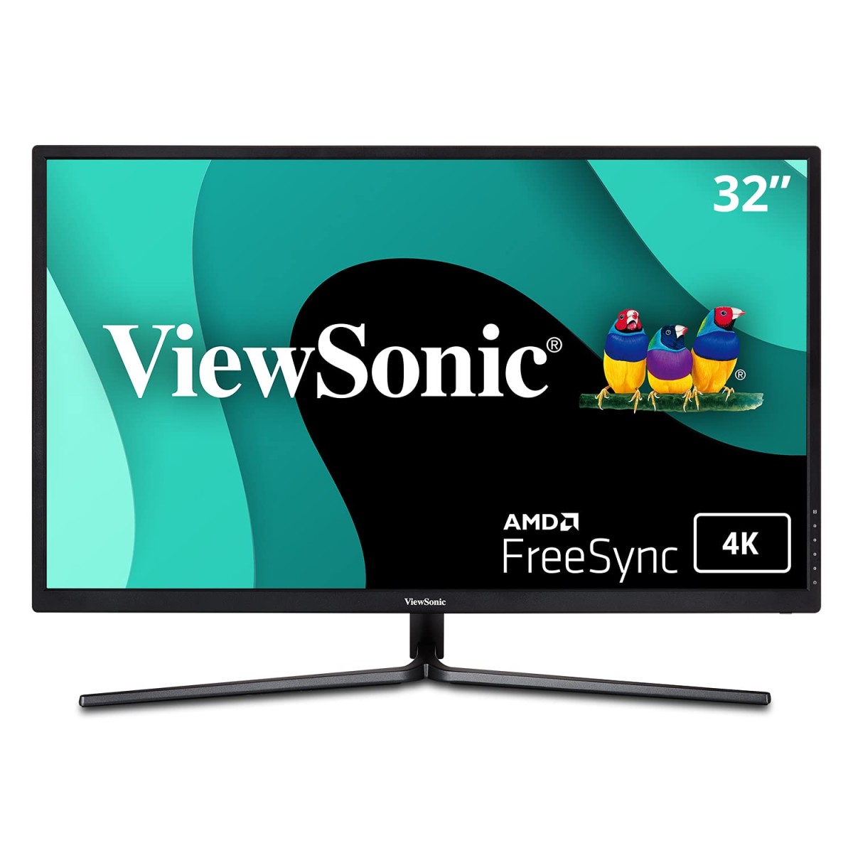 ViewSonic VX3211-4K-MHD 32 inch VA Technology 4K Ultra HD Resolution Monitor (Dual HDMI, DP Port, 300 nits Brightness, Dual Speakers, PIP Enabled, HDR10, AMD FreeSync, 95% NTSC, Stylish),