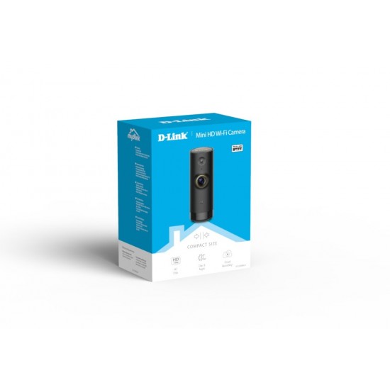 D-Link DCS-P6000LH Mini HD Wi-Fi Camera Compatible with Alexa (Black)
