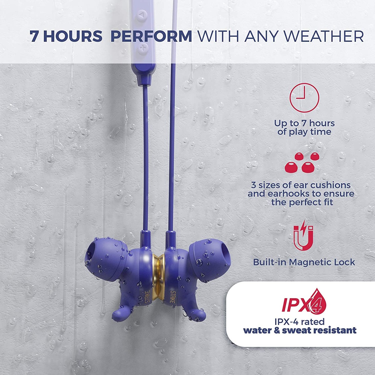 MuveAcoustics Strike MA-1060IB Bluetooth Wireless Earphones