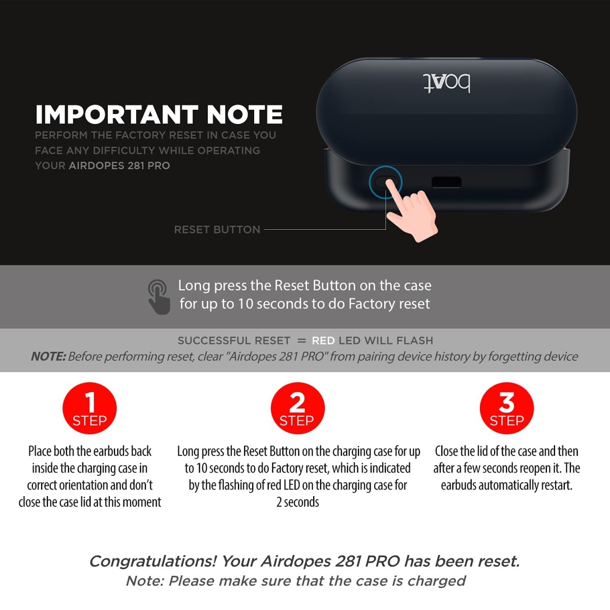 boAt Airdopes 281 Pro Truly Wireless Bluetooth in Ear Earbuds with Mic (Blue Flame)