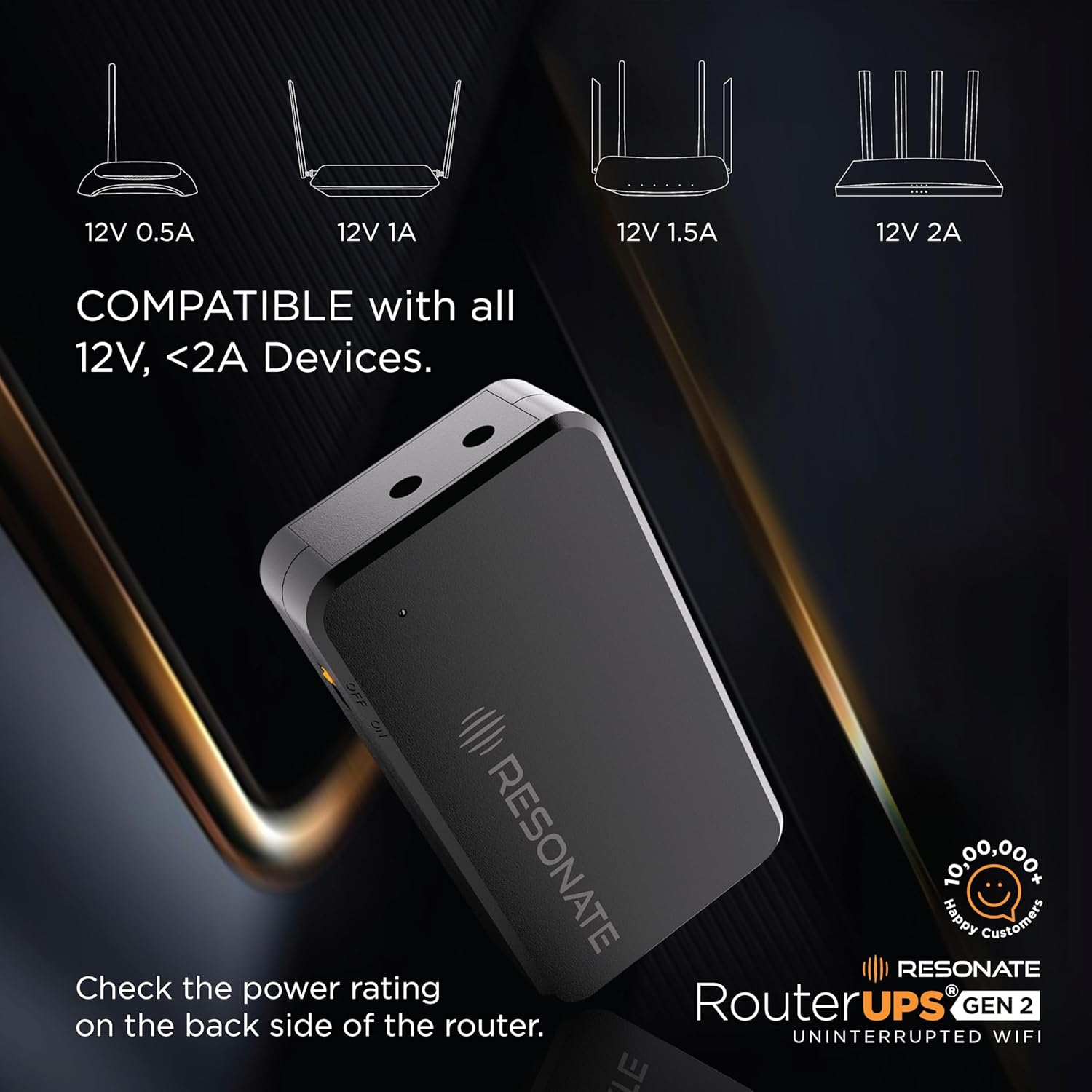 Original Gen2 Router Resonate RouterUPS® Gen2 | Original Router UPS for 12V WiFi Router ...