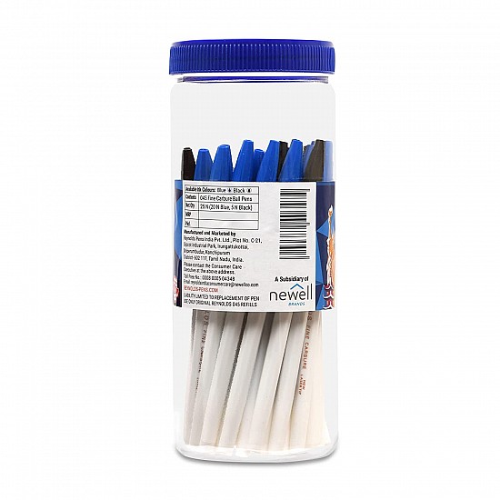 Reynolds 045 CARBURE 25 PENS JAR, 20BLUE & 5 BLACK Ball Pen