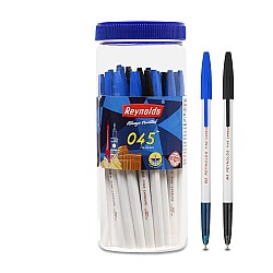 Reynolds 045 CARBURE 25 PENS JAR, 20BLUE & 5 BLACK Ball Pen