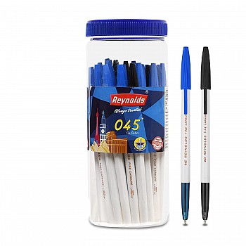 Reynolds 045 CARBURE 25 PENS JAR, 20BLUE & 5 BLACK Ball Pen