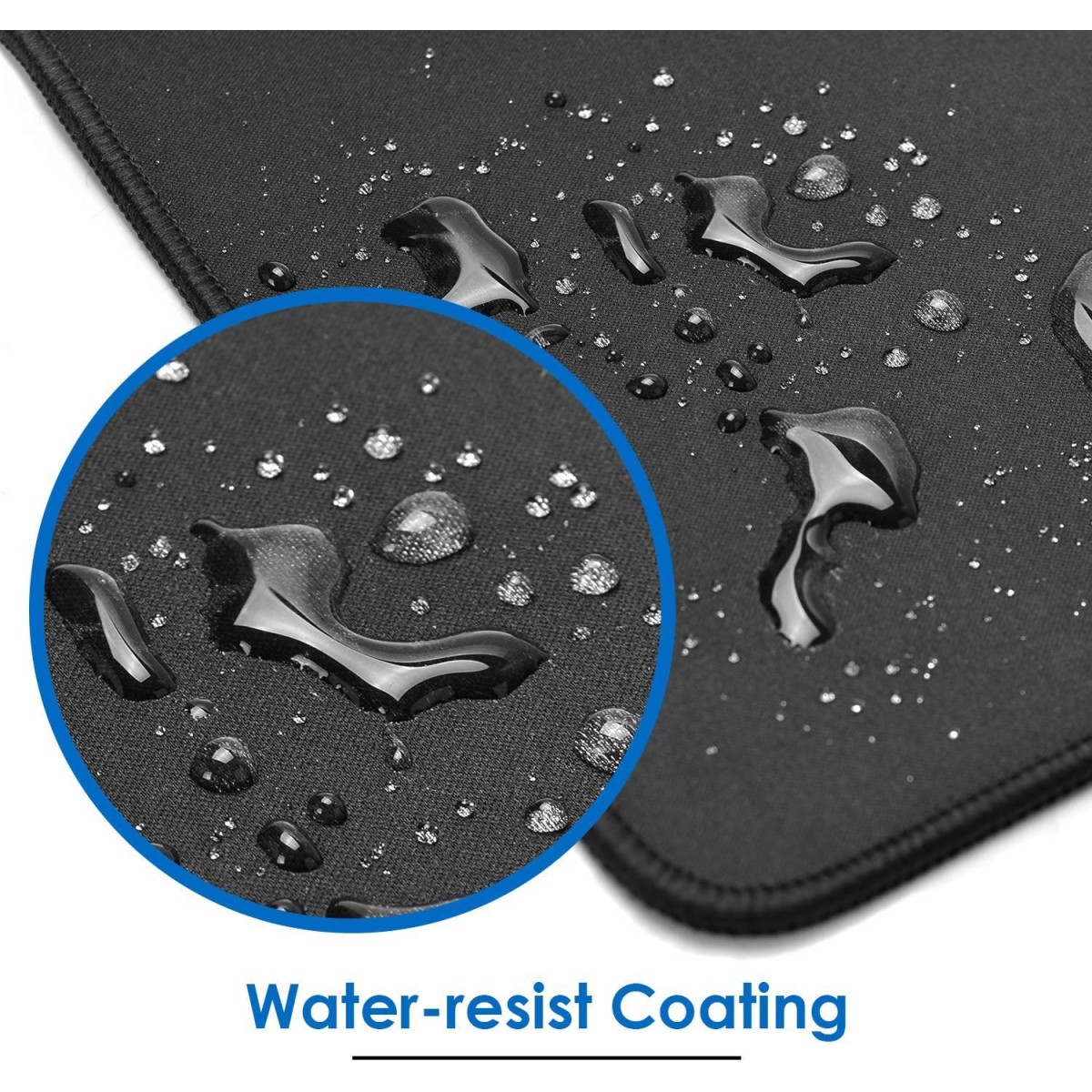 RiaTech 3mm Thickness Extra Large Size (900x400mm) Speed Type Extended Gaming Mouse Pad with Stitched Embroidery Edge, Non-Slip Rubber Base Desk Mat for Laptop/Computer Office (Black)