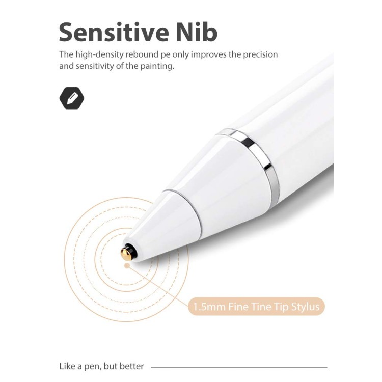 Robustrion Active Stylus Pen Rechargeable Pencil Digital Stylus Pen (No Palm Rejection) Robustrion Active Stylus Pen Rechargeable Pencil Digital Stylus Pen (No Palm Rejection)