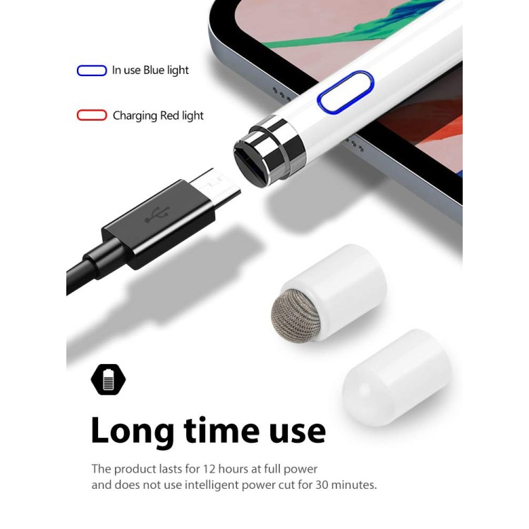 Robustrion Active Stylus Pen Rechargeable Pencil Digital Stylus Pen (No Palm Rejection) Robustrion Active Stylus Pen Rechargeable Pencil Digital Stylus Pen (No Palm Rejection)