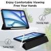 Robustrion Case Cover for iPad Air 11 inch Cover M3 / M2 / iPad Air 5th Generation Cover/iPad Air 4th Generation with [Pencil Holder] for iPad Air 11 inch M3 M2 6th 7th Gen/Air 4 5 10.9" - Black