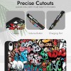 Robustrion Case Cover for iPad Air 11 inch M3 / M2 (2024/2025)/iPad Air 5th Generation Cover/4th Gen 10.9" with [Pencil Holder Right Side][Flexible Back][Auto Sleep Wake] and Stylus Pen - Hippy