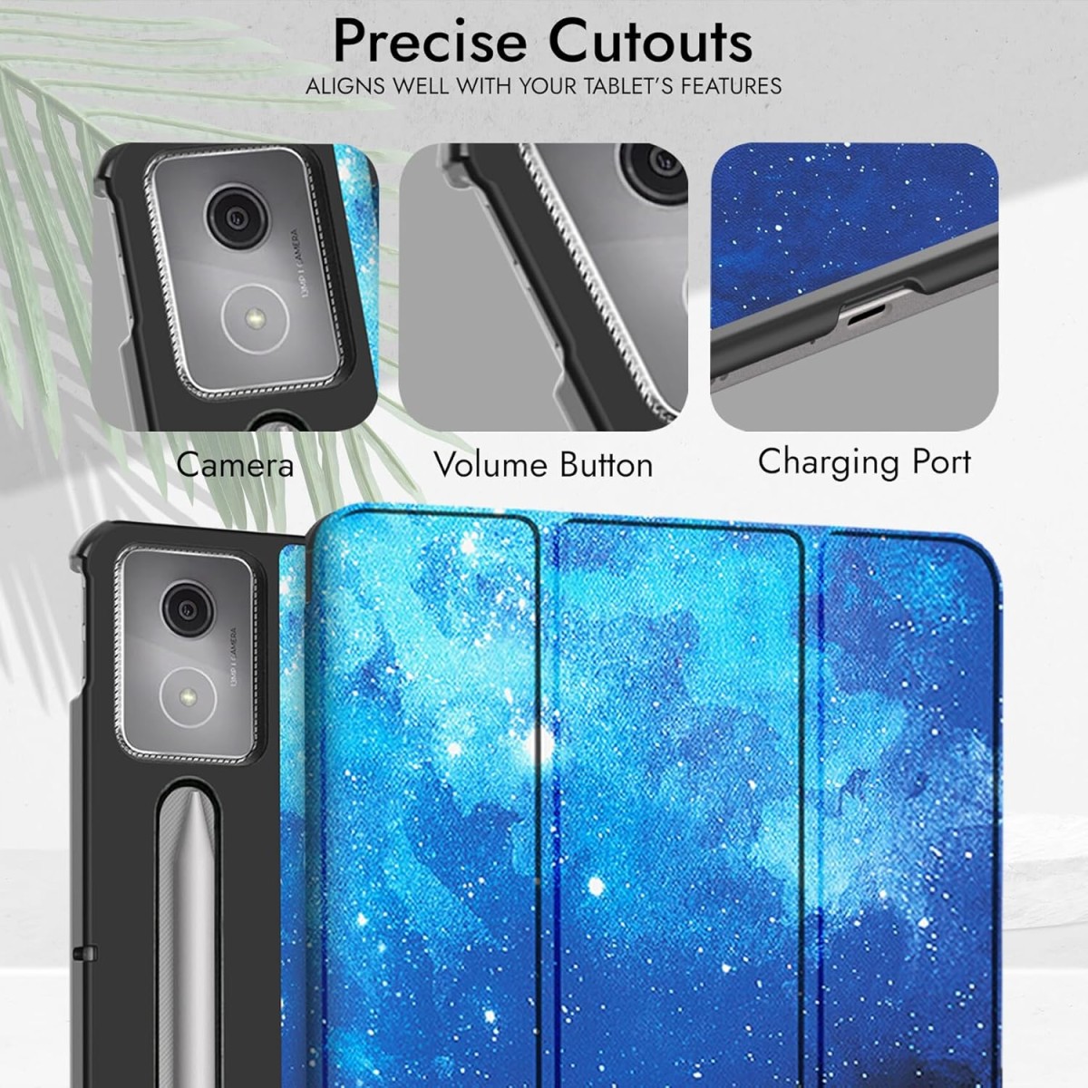 Robustrion Case for Lenovo Idea Tab Pro 12.7 inch Cover Case, Trifold Flip Cover for Lenovo Idea Tab Pro Case 12.7 inch [Auto Sleep Wake Support] - Stars