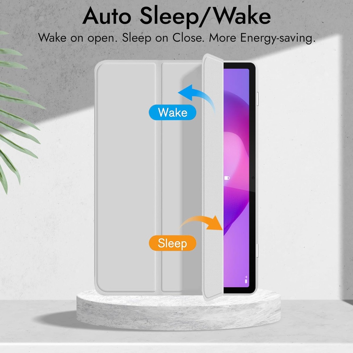 Robustrion Case for Lenovo Idea Tab Pro 12.7 inch Cover Case with [Pencil Holder] [Soft Flexible Case] for Lenovo Idea Tab Pro Cover 12.7 inch [Auto Sleep Wake Support] - Grey