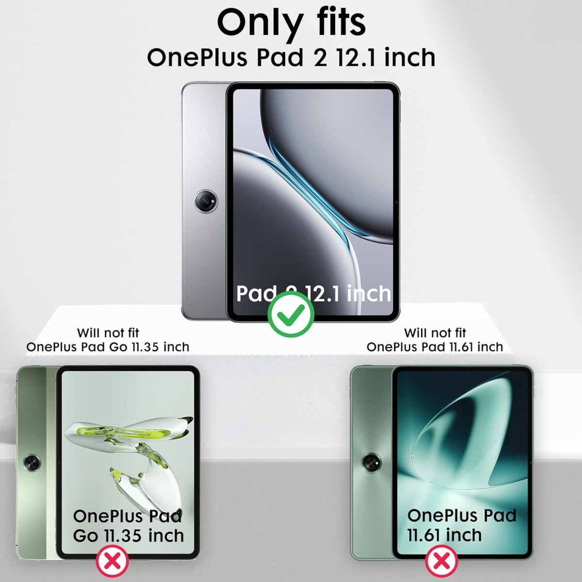 Robustrion Cover Case for OnePlus Pad 2 12.1 inch Cover, Flip Cover Case for OnePlus Pad 2 12.1 inch [Auto Sleep Wake Support] - Dark Green