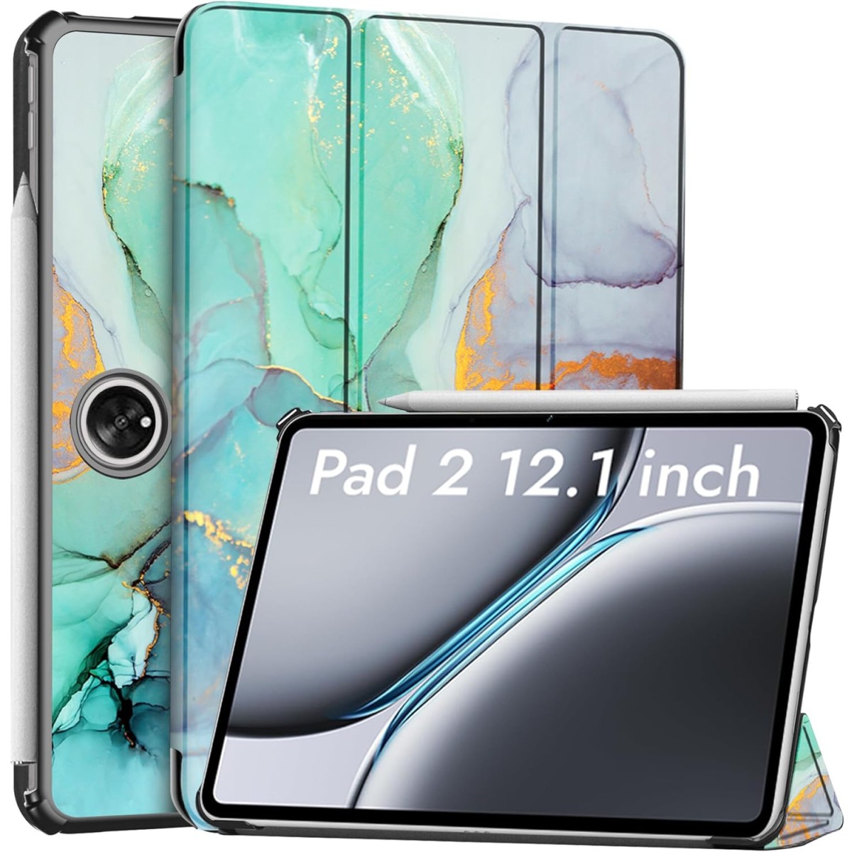 Robustrion Cover Case for OnePlus Pad 2 12.1 inch Cover, Flip Cover Case for OnePlus Pad 2 12.1 inch [Auto Sleep Wake Support] - Dark Green