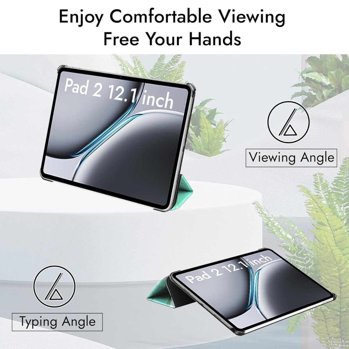 Robustrion Cover Case for OnePlus Pad 2 12.1 inch Cover, Flip Cover Case for OnePlus Pad 2 12.1 inch [Auto Sleep Wake Support] - Dark Green