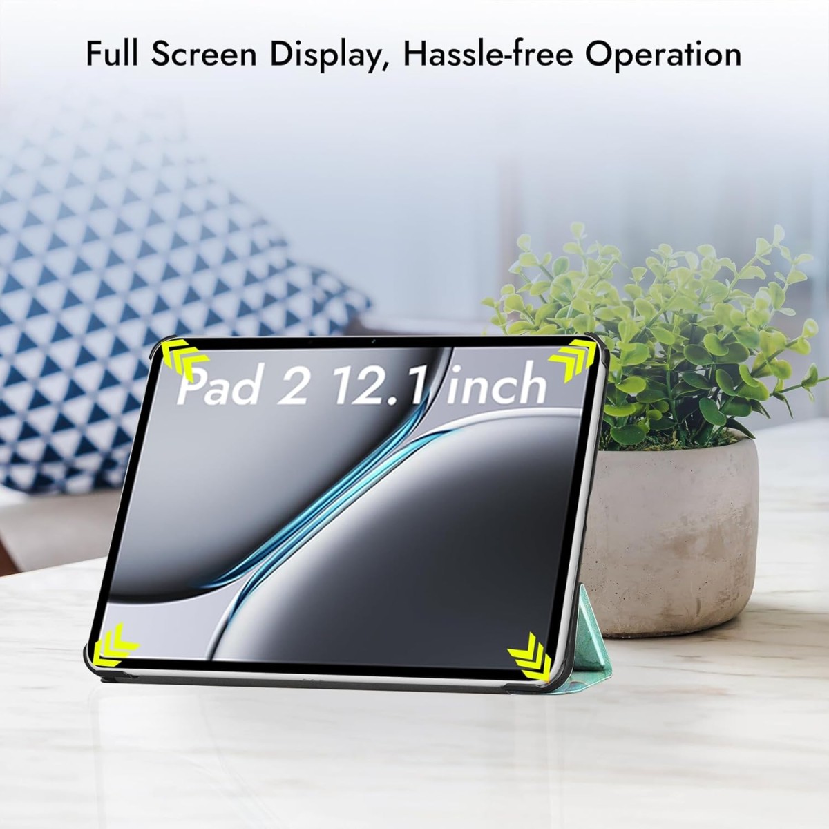 Robustrion Cover Case for OnePlus Pad 2 12.1 inch Cover, Flip Cover Case for OnePlus Pad 2 12.1 inch [Auto Sleep Wake Support] - Dark Green