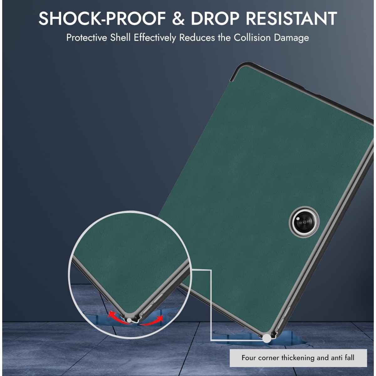 Robustrion Cover Case for OnePlus Pad 2 12.1 inch Cover, Flip Cover Case for OnePlus Pad 2 12.1 inch [Auto Sleep Wake Support] - Dark Green