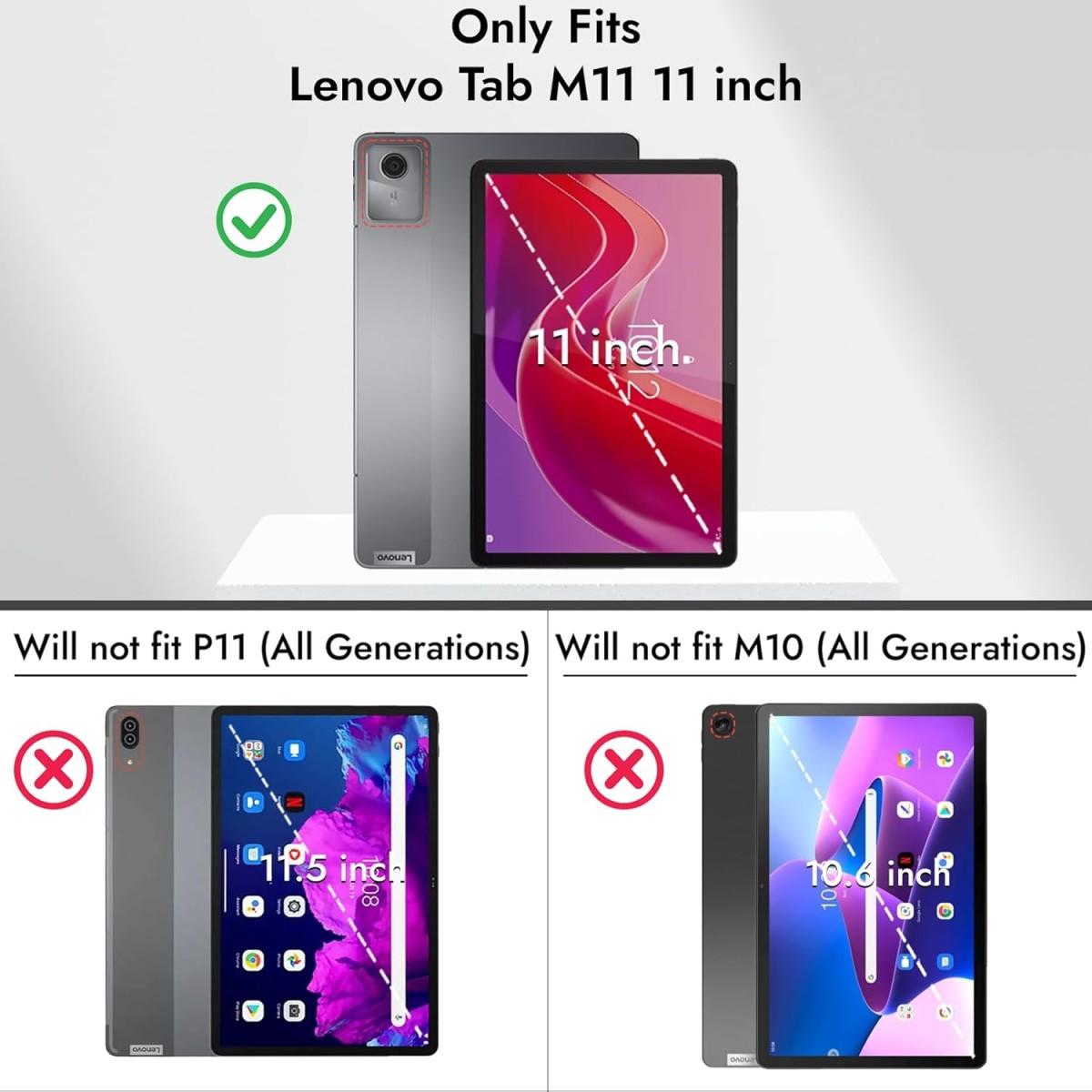 Robustrion Cover for Lenovo Tab M11 Cover Case, Flip Cover for Lenovo Tab M11 Tablet 11 inch [ Auto Sleep Wake Support] - Deer Dark Green