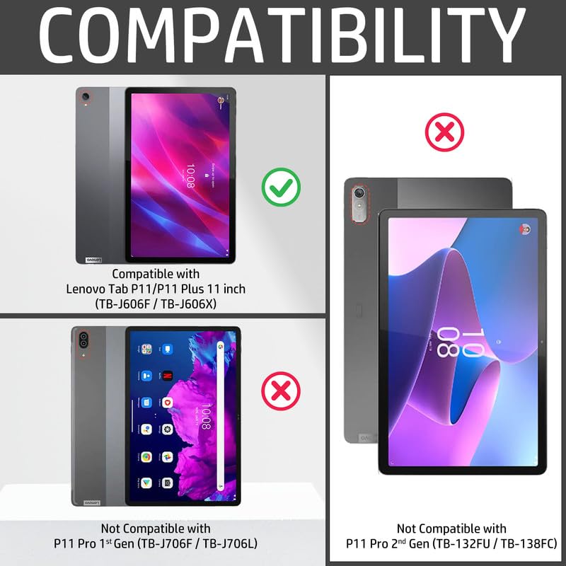 Robustrion Cover for Lenovo Tab P11 Plus Tablet Cover/Lenovo Tab P11 Tablet 11 inch Flip Stand Case Cover [TB-J606F / J606X / J607F] - Deer Grey