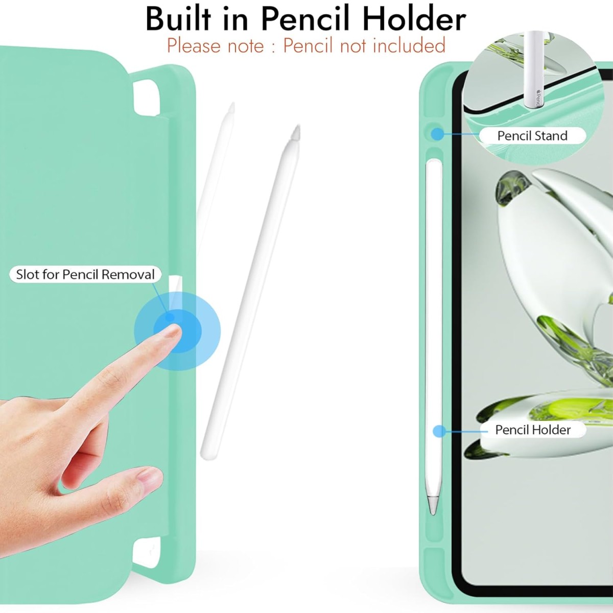 Robustrion Cover for OnePlus Pad Go 11.35 inch Cover Case, Hybrid Flip Case Cover for OnePlus Pad Go 11.35 inch [Support Auto Sleep Wake] - Marble Green