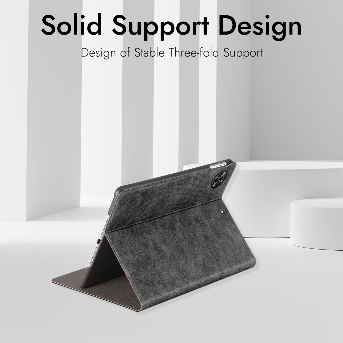 Robustrion Cover for Realme Pad 2 Lite 11 inch Cover Case, Deer Flip Cover for Realme Pad 2 Lite 11 inch Tablet- Black