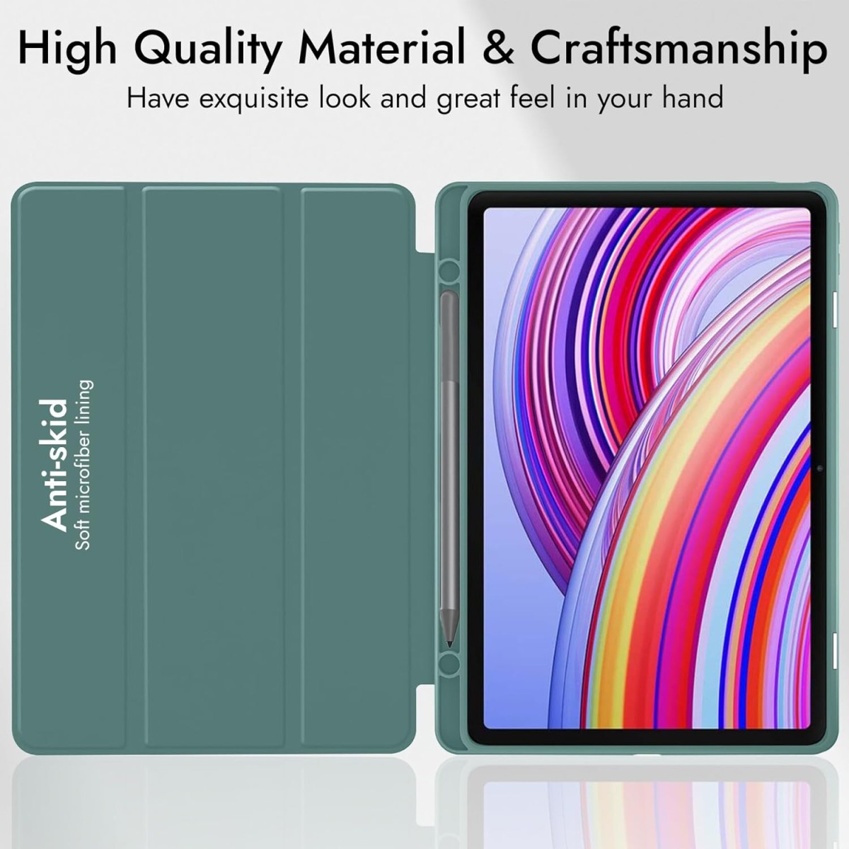 Robustrion Cover for Redmi Pad Pro 12.1 Cover Case, Flip Cover with Pencil Holder for Redmi Pad Pro 5G Tablet 12.1 inch [ Auto Sleep Wake Support] - Black