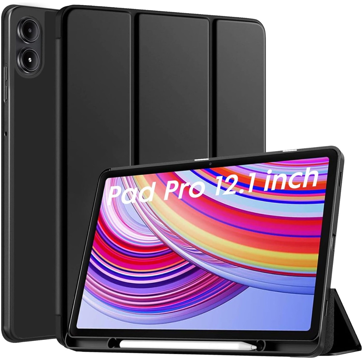 Robustrion Cover for Redmi Pad Pro 12.1 Cover Case, Flip Cover with Pencil Holder for Redmi Pad Pro 5G Tablet 12.1 inch [ Auto Sleep Wake Support] - Black