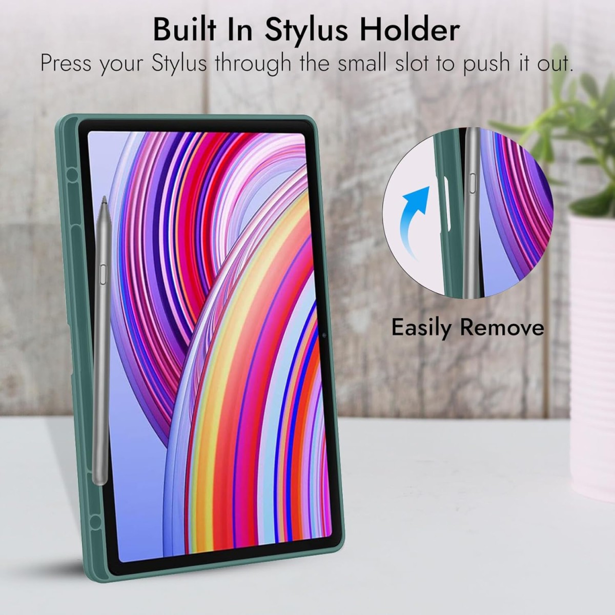 Robustrion Cover for Redmi Pad Pro 12.1 Cover Case, Flip Cover with Pencil Holder for Redmi Pad Pro 5G Tablet 12.1 inch [ Auto Sleep Wake Support] - Black