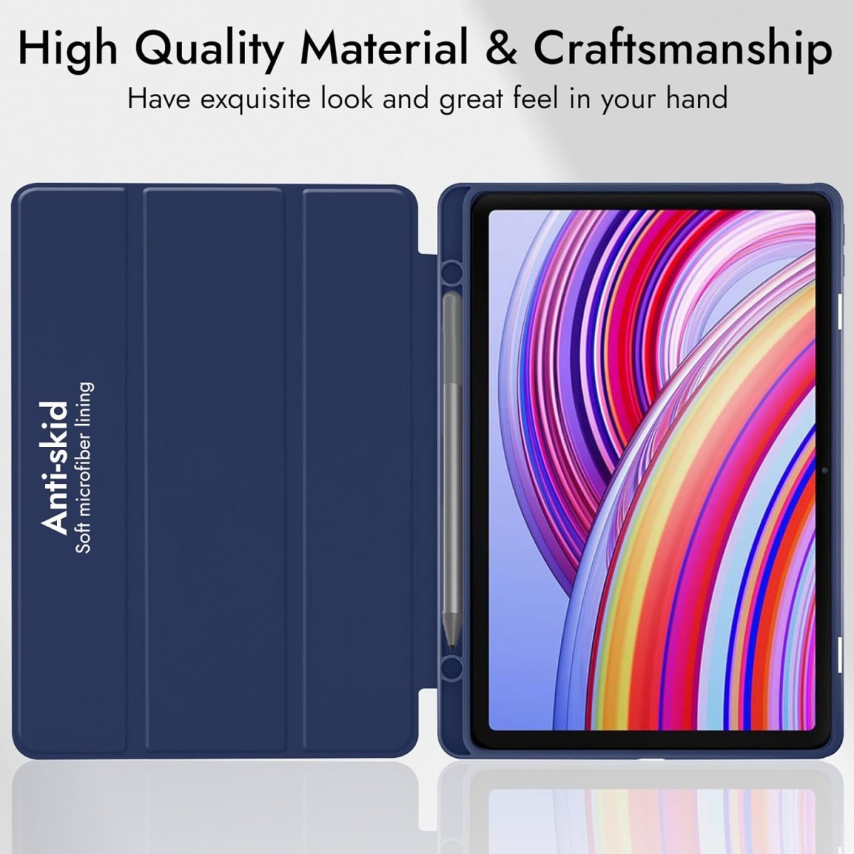 Robustrion Cover for Redmi Pad Pro 12.1 Cover Case, Flip Cover with Pencil Holder for Redmi Pad Pro 5G Tablet 12.1 inch [ Auto Sleep Wake Support] - Black