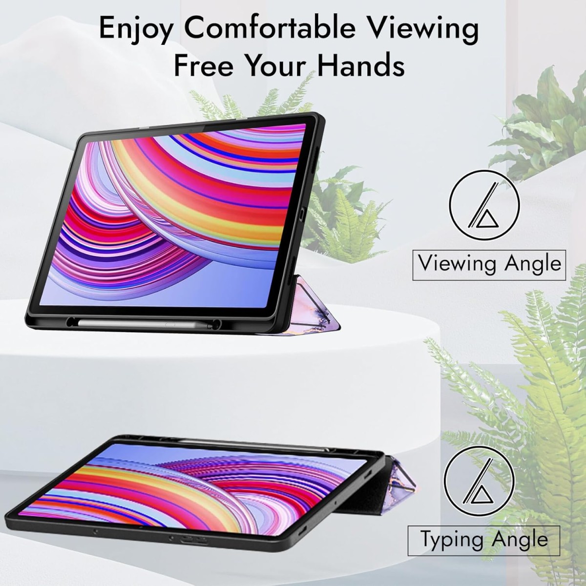 Robustrion Cover for Redmi Pad Pro 12.1 Cover Case, Flip Cover with Pencil Holder for Redmi Pad Pro 5G Tablet 12.1 inch [ Auto Sleep Wake Support] - Black