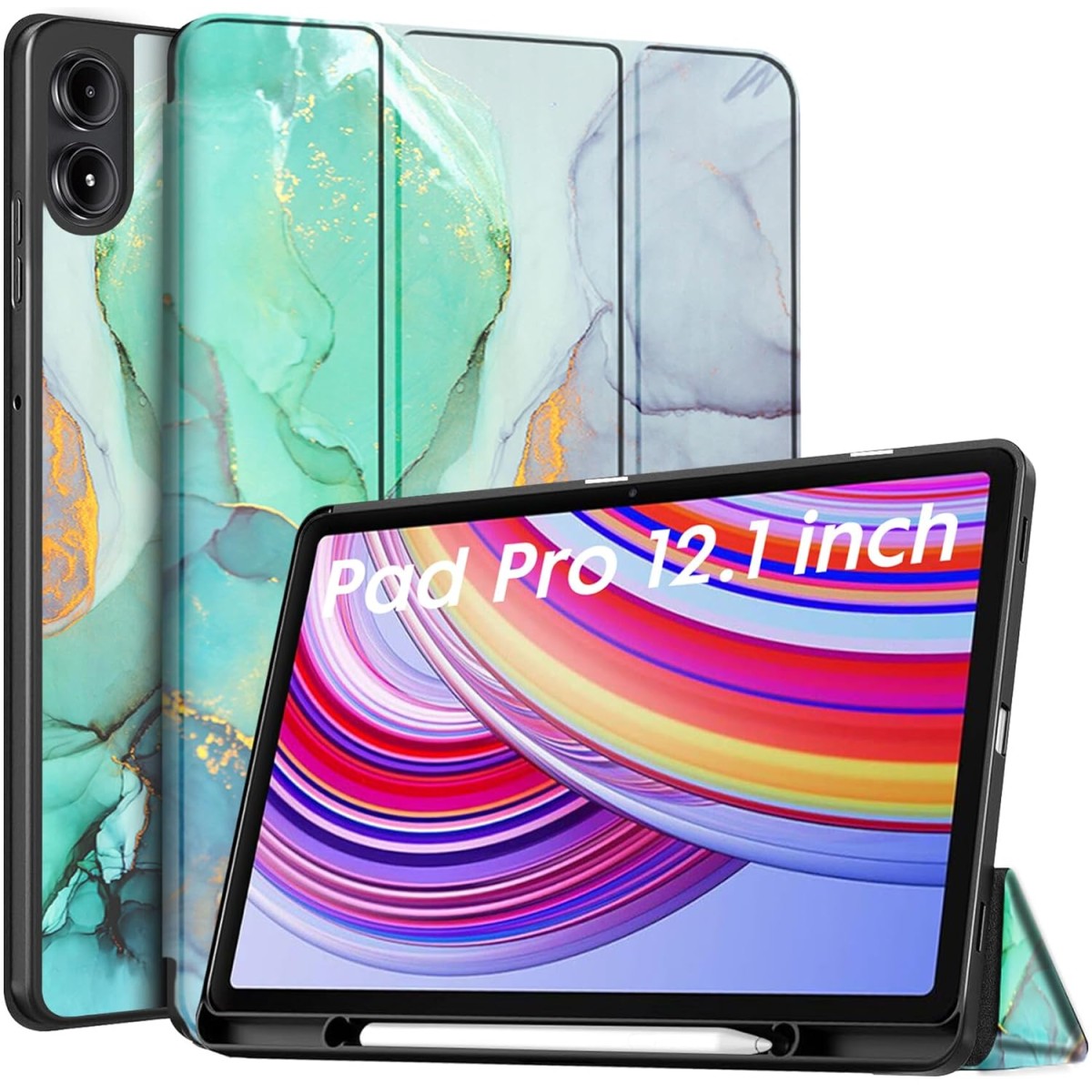 Robustrion Cover for Redmi Pad Pro 12.1 Cover Case, Flip Cover with Pencil Holder for Redmi Pad Pro 5G Tablet 12.1 inch [ Auto Sleep Wake Support] - Black