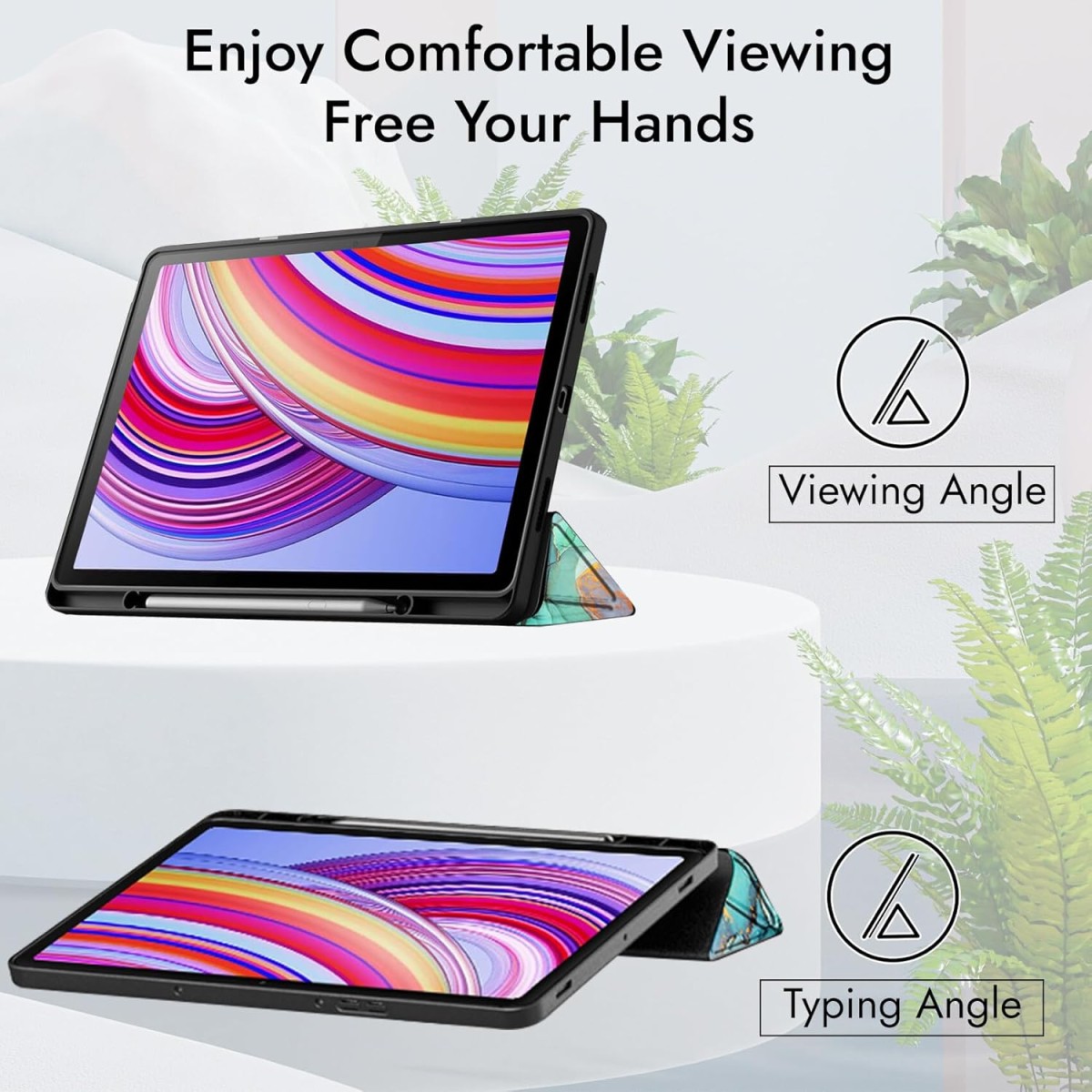 Robustrion Cover for Redmi Pad Pro 12.1 Cover Case, Flip Cover with Pencil Holder for Redmi Pad Pro 5G Tablet 12.1 inch [ Auto Sleep Wake Support] - Black