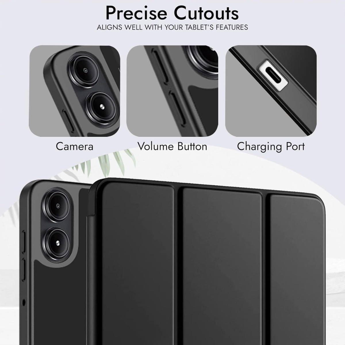 Robustrion Cover for Redmi Pad Pro 12.1 Cover Case, Flip Cover with Pencil Holder for Redmi Pad Pro 5G Tablet 12.1 inch [ Auto Sleep Wake Support] - Black