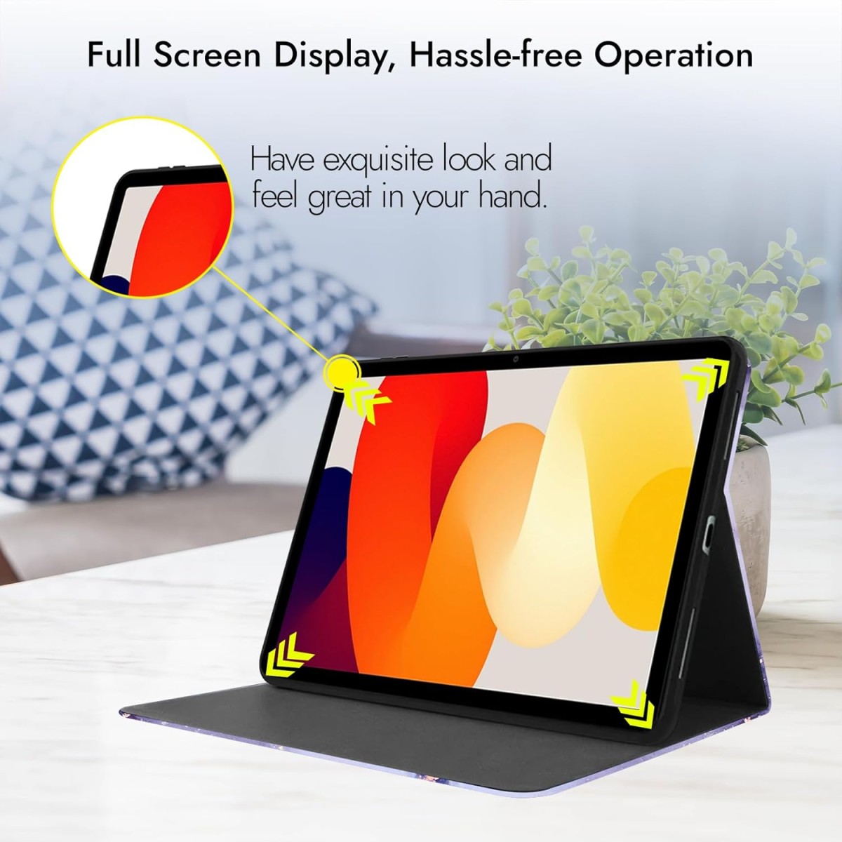 Robustrion Cover for Redmi Pad SE 11 inch Cover Case, Folio Cover Case for Redmi Pad SE 11 inch Tablet [Auto Sleep/Wake Support] - Marble Lilac