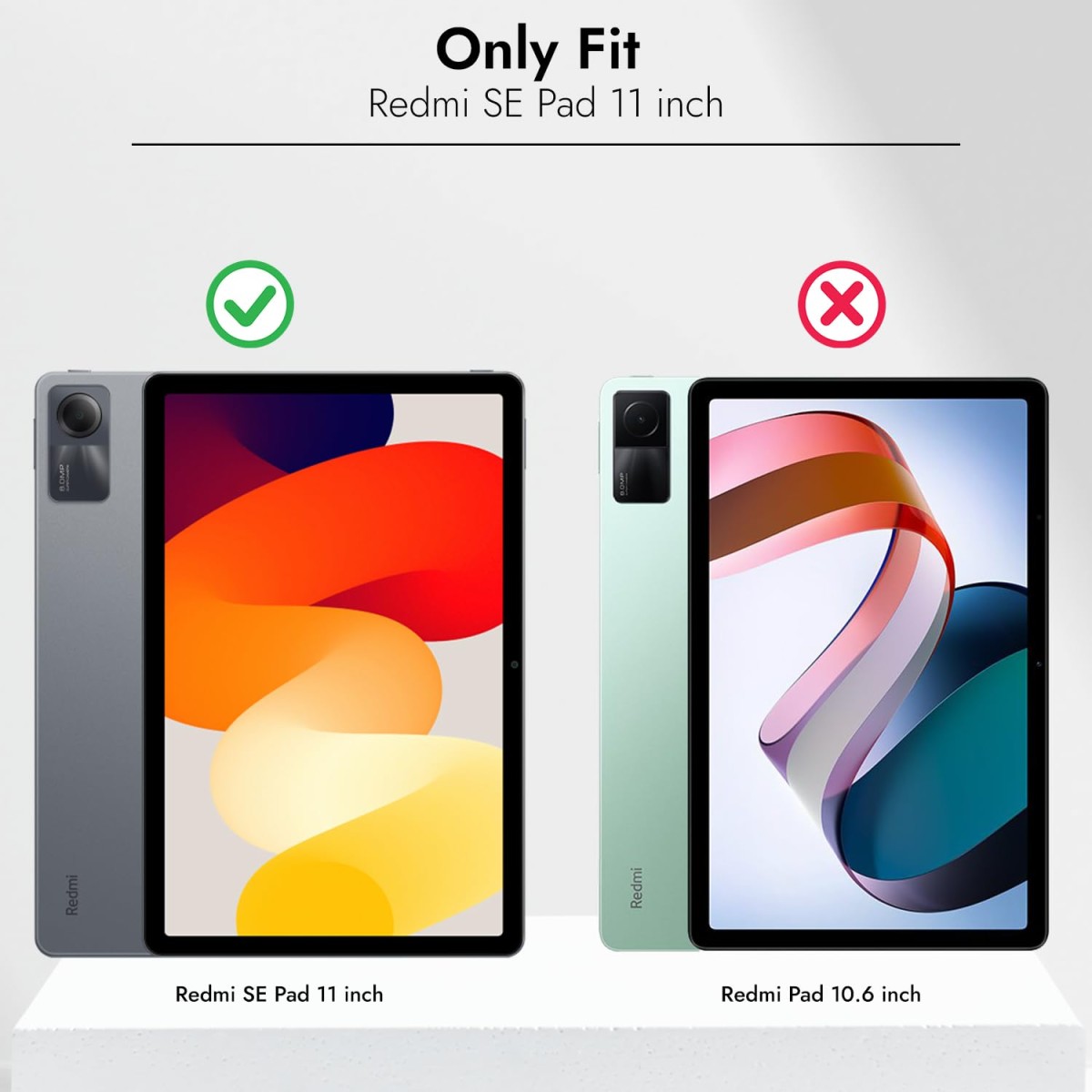 Robustrion Cover for Redmi Pad SE 11 inch Cover Case, Trifold Flip Stand Cover Case for Redmi Pad SE 11 inch Tablet [Auto Sleep/Wake Support] - Black