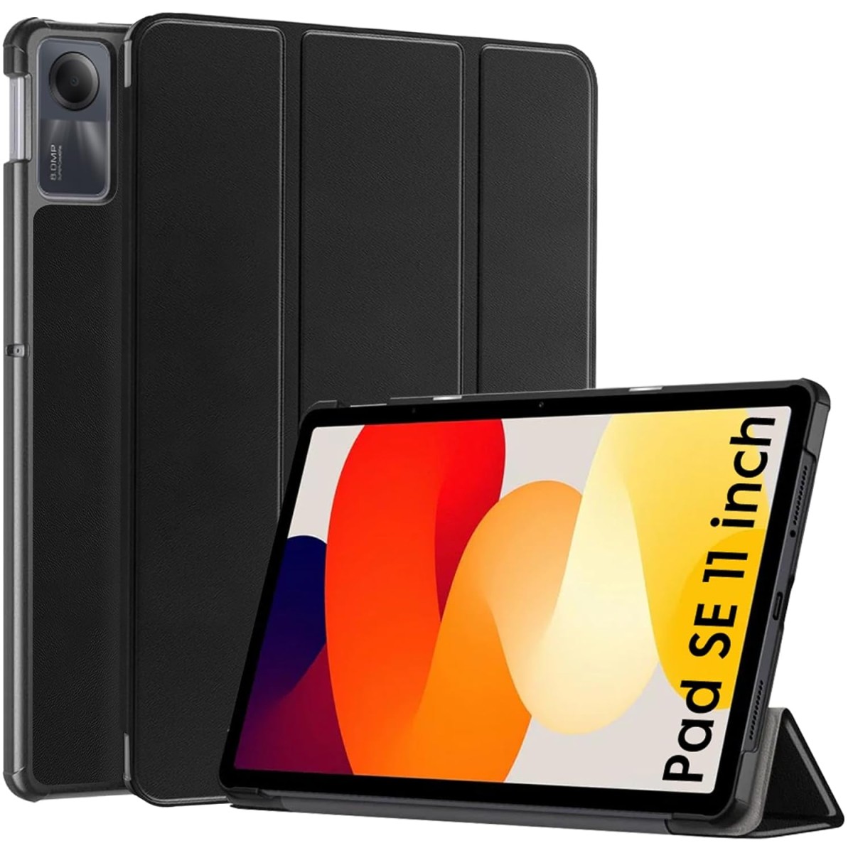 Robustrion Cover for Redmi Pad SE 11 inch Cover Case, Trifold Flip Stand Cover Case for Redmi Pad SE 11 inch Tablet [Auto Sleep/Wake Support] - Black