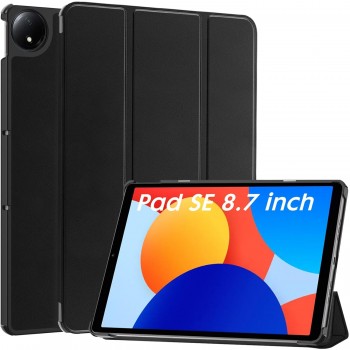 Robustrion Cover for Redmi Pad SE 4G 8.7 inch Cover Case, Trifold Flip Stand Cover Case for Redmi Pad SE 8.7 inch Tablet [Auto Sleep/Wake Support] - Black