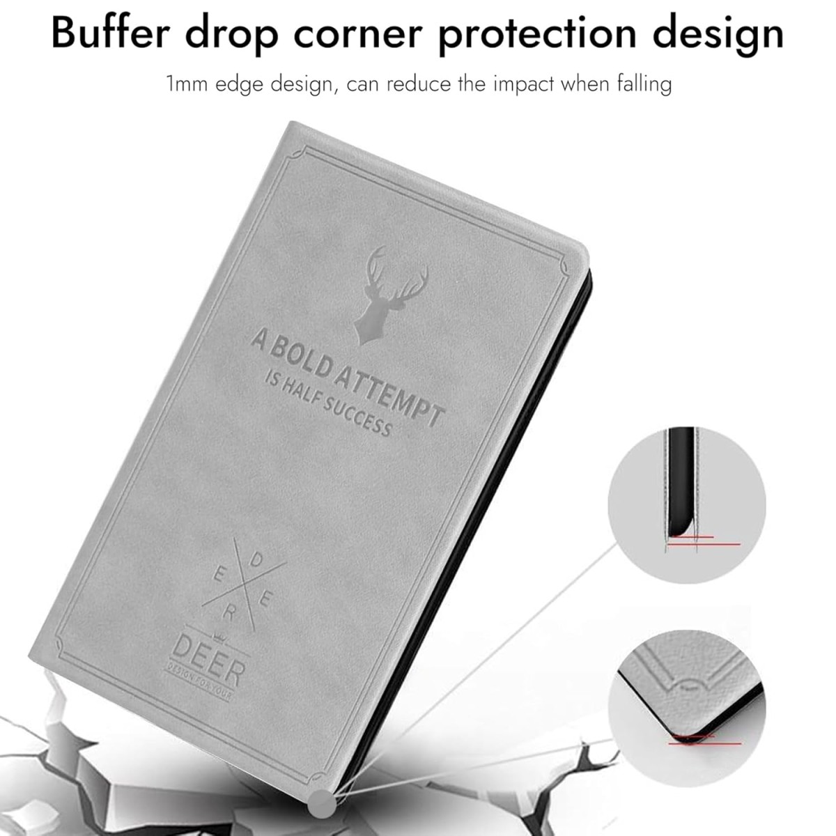 Robustrion Cover for Samsung Galaxy Tab A9+ Cover Case 11 inch, Deer Flip Cover Case for Samsung Tab A9 Plus Tablet Cover/Galaxy Tab A9+ Cover [SM-X210/X216B] - Blue