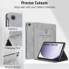 Robustrion Cover for Samsung Galaxy Tab A9 Cover Case 8.7 inch, Deer Pattern Flip Stand Cover Case for Samsung Galaxy Tab A9 Tablet Cover [SM-X110/X115/X117] - Grey
