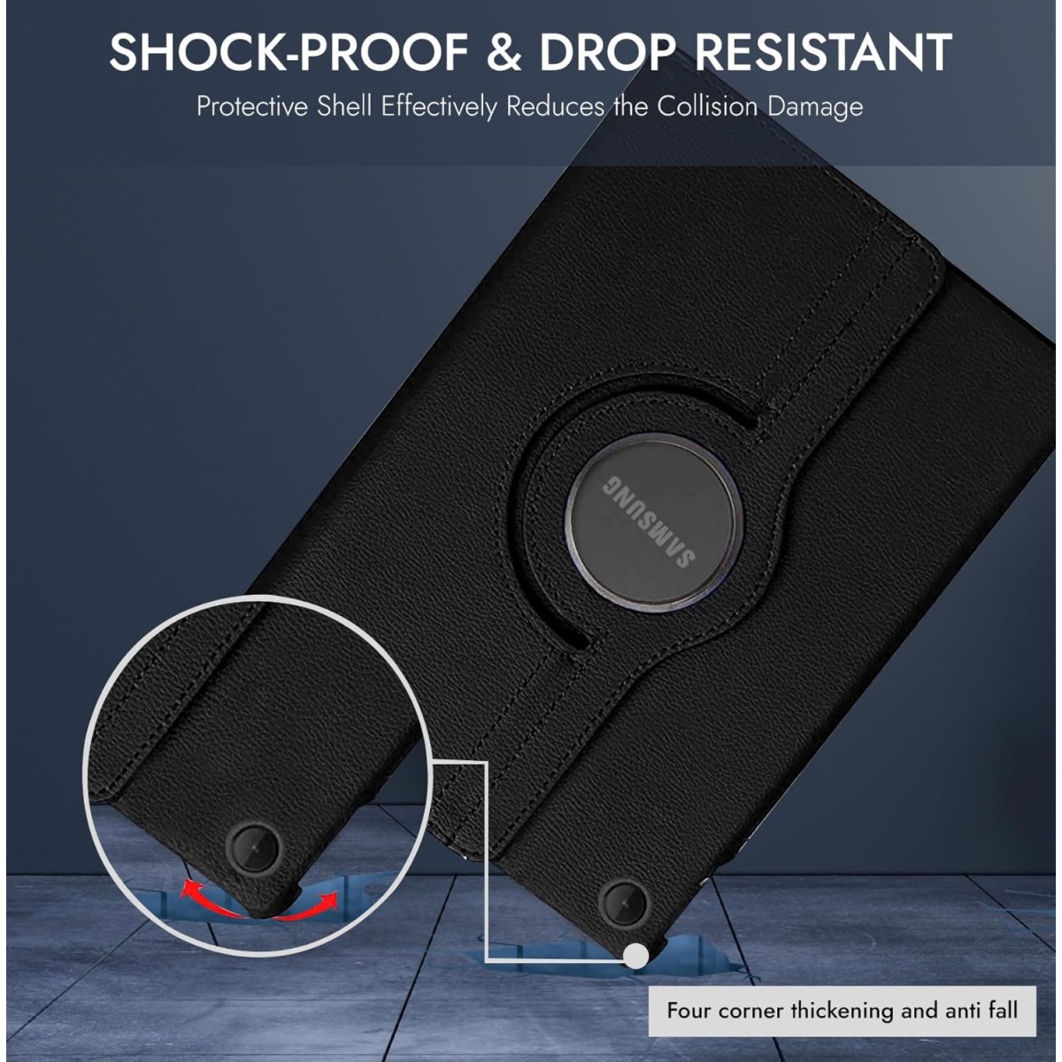 Robustrion Cover for Samsung Galaxy Tab A9 Plus 11 inch Cover Case, 360 Rotation Case Cover for Samsung Tab A9+ 11 inch - Black Robustrion Cover for Samsung Galaxy Tab A9 Plus 11 inch Cover Case, 360 Rotation Case Cover for Samsung Tab A9+ 11 inch - Black