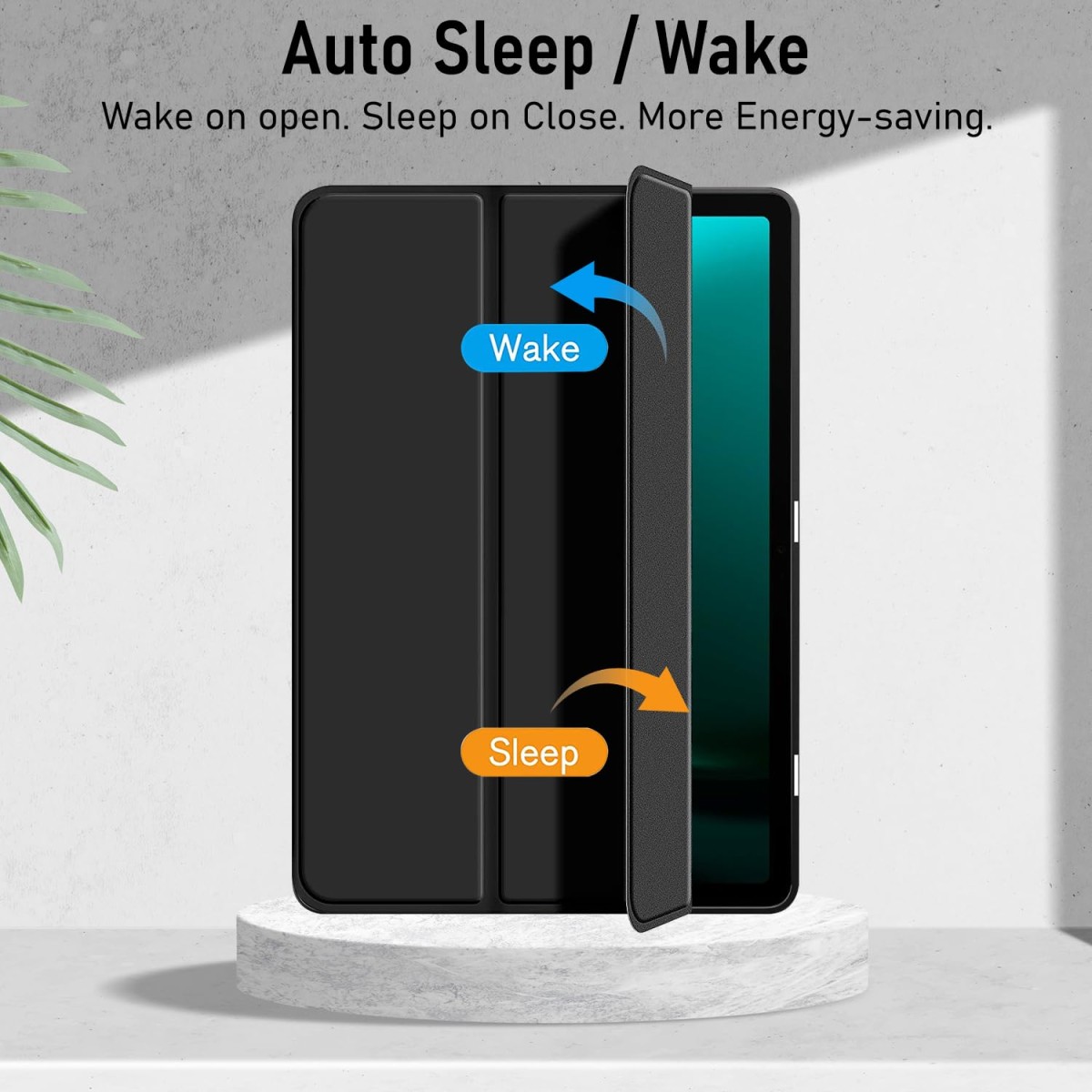 Robustrion Cover for Samsung Galaxy Tab S9 FE+ / Tab S10 Plus/Tab S9 Plus 12.4 inch Cover Case with [S Pen Holder] for Samsung Tab S9 FE Plus / S9+ / S10+ Tablet Cover [Auto Sleep/Wake] - Black