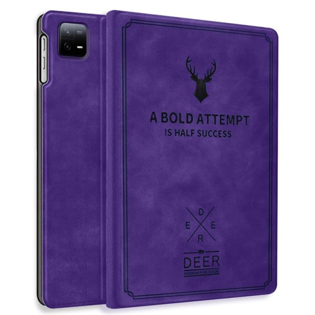 Robustrion Cover for Xiaomi Pad 6 11 inch Cover, Deer Pattern Flip Case Cover for Xiaomi Mi Pad 6 11 inch, Support Auto Sleep Wake - Black