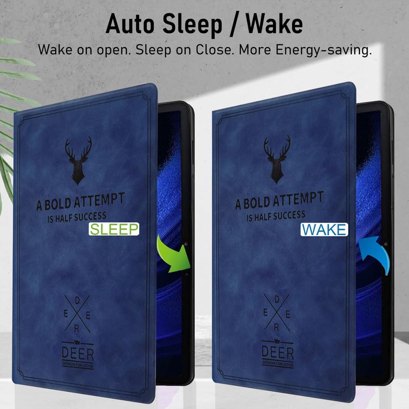 Robustrion Cover for Xiaomi Pad 6 11 inch Cover, Deer Pattern Flip Case Cover for Xiaomi Mi Pad 6 11 inch, Support Auto Sleep Wake - Black