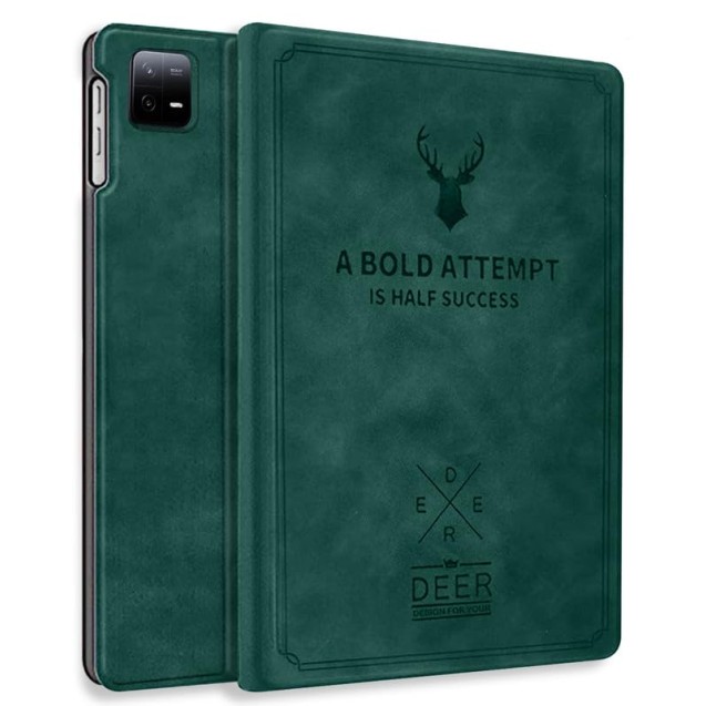 Robustrion Cover for Xiaomi Pad 6 11 inch Cover, Deer Pattern Flip Case Cover for Xiaomi Mi Pad 6 11 inch, Support Auto Sleep Wake - Black