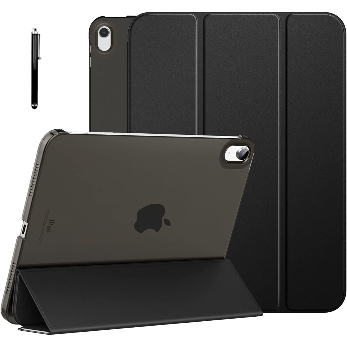 Robustrion Cover for iPad 11th (A16) / 10th Generation Cover Case (2022/2025), Trifold Flip Case Cover for iPad 11th Generation 11 inch / 10th Gen 10.9 inch [Auto Sleep Wake Suppport] - Black